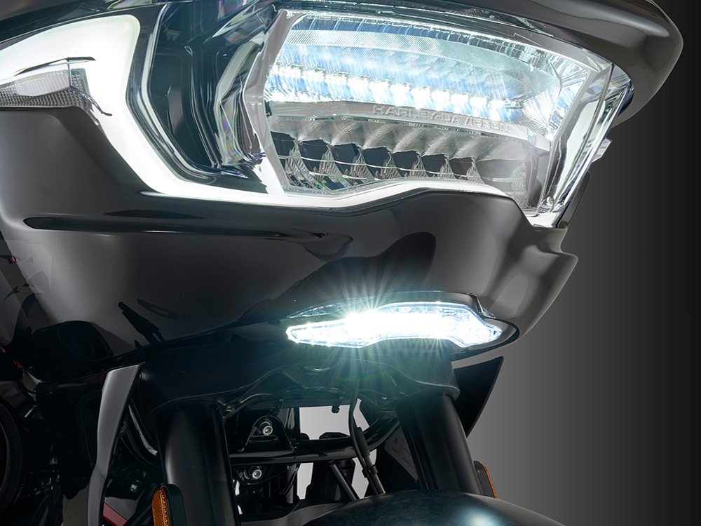 Ciro3D GOAT-E LED Driving Light Bar – Black. Fits CVO Road Glide 2023up & Road Glide 2024up