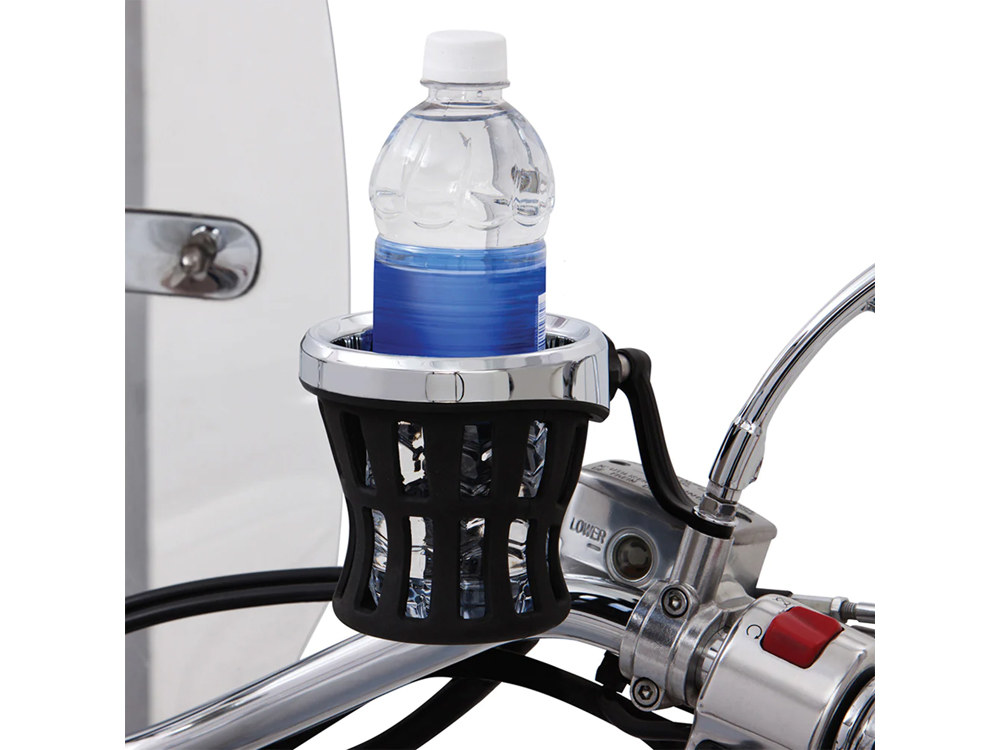 Drink Holder; Mirror Mt Blk w/Chr