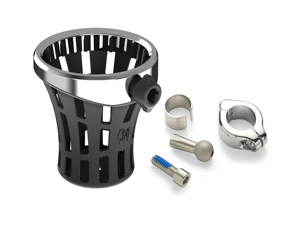 Ciro3D Big Ass Drink Holder with 1in. Clamp – Chrome