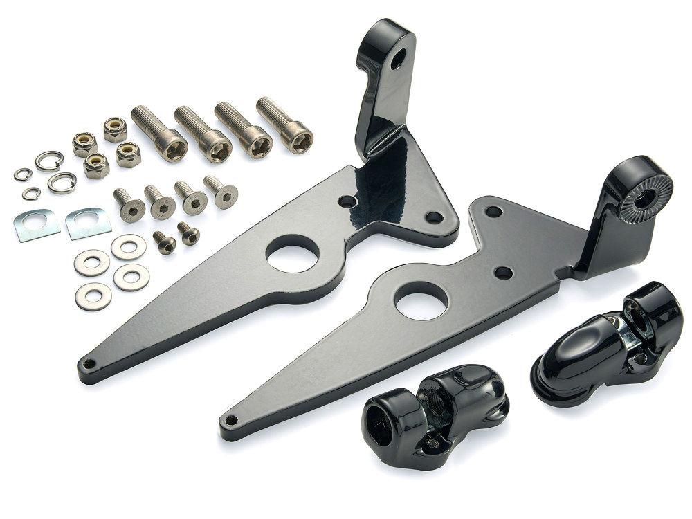 Ciro3D Driver Highway Peg Mounts – Black. Fits Indian Touring Models with Floorbards 2014up