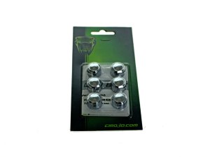 Ciro3D Diamond Cut Bolt Covers – Chrome. Fits Socket Head Bolt with 5/16in. Thread. Pack of 6 Ciro3D Diamond Cut Bolt Covers – Chrome. Fits Socket Head Bolt with 5/16in. Thread. Pack of 6