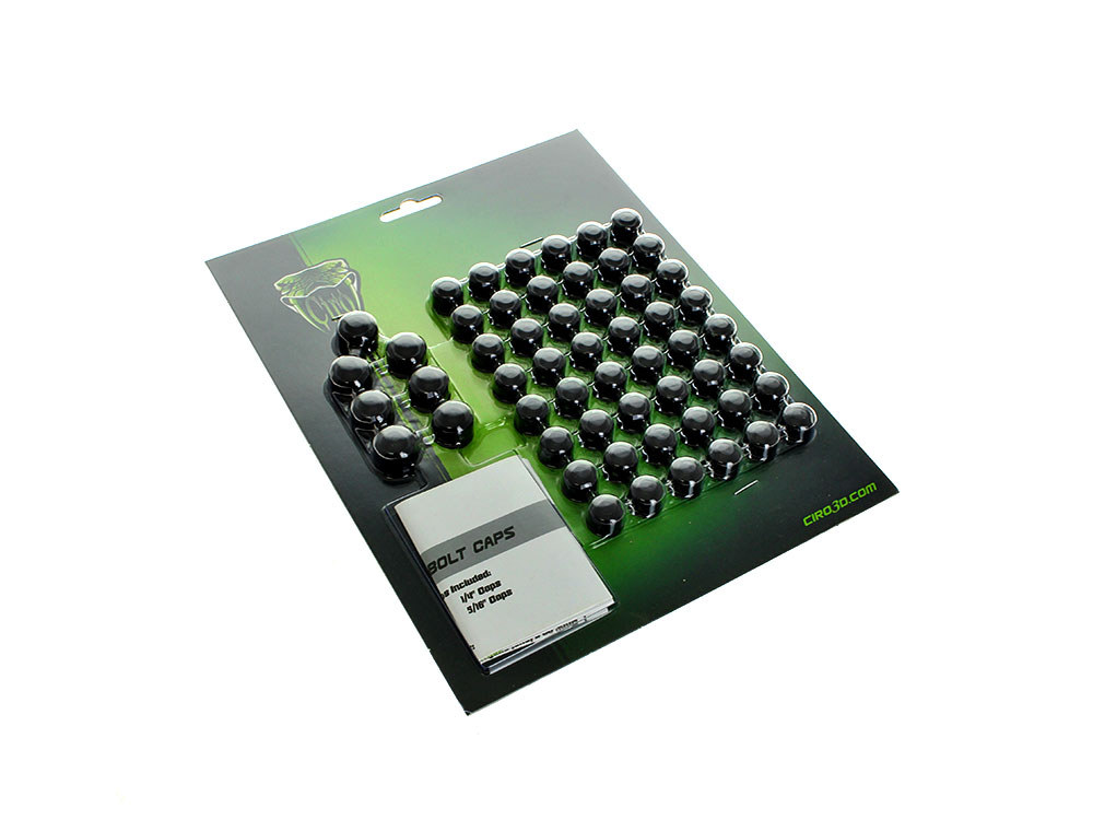 Ciro3D Engine, Transmission & Primary Bolt Cover Kit – Black Diamond Cut. Fits Twin Cam 1999-2017