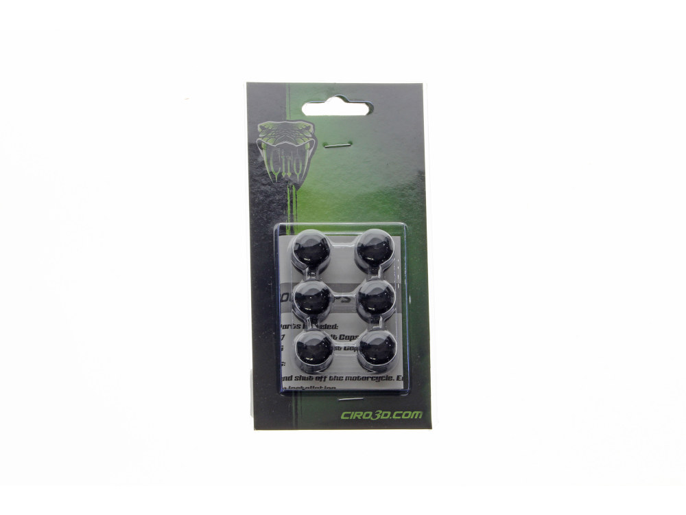Bolt Cvrs; Diamond Cut Blk 5/16
