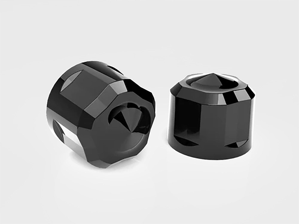 Bolt Cvrs; Diamond Cut Blk 5/16