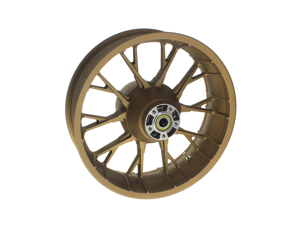 Coastal Moto 18in. x 5.50in. wide Marlin 3D Wheel with Rear Hub – Bronze. Fits Touring 2009up with ABS