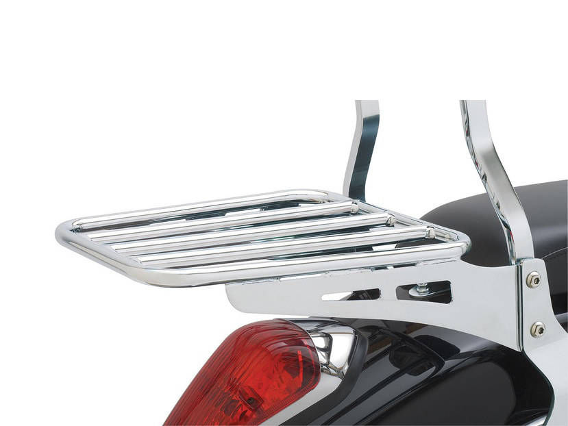 COBRA EXHAUST Luggage Rack – Chrome. Fits Yamaha V-Star XVS650 Classic 1998-2019