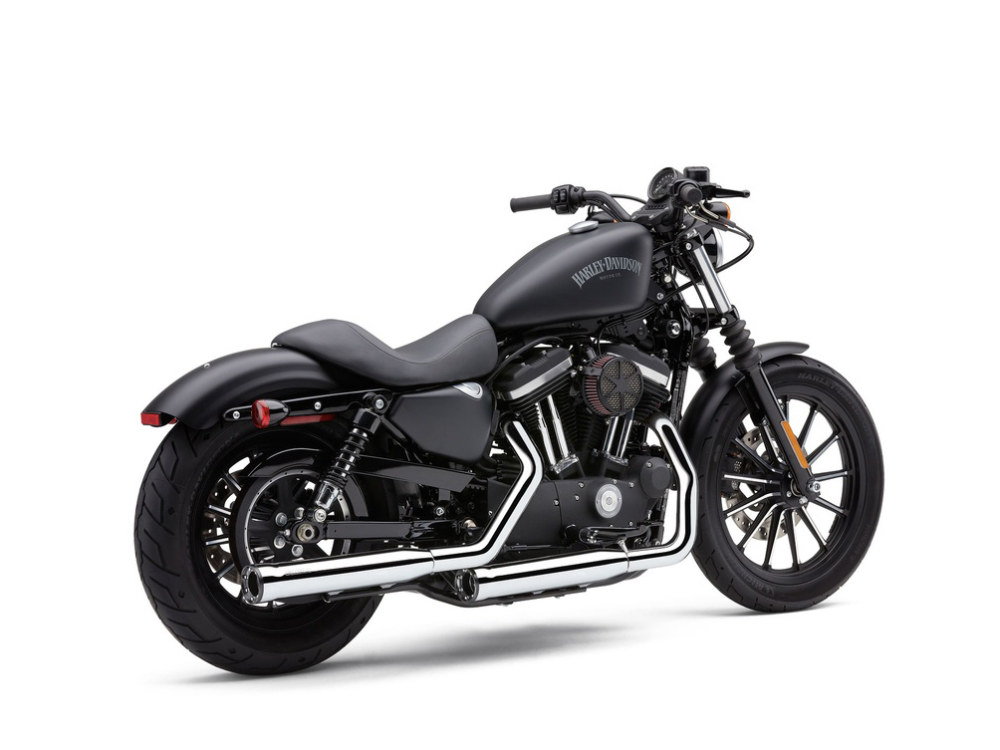 COBRA EXHAUST 3in. RPT Slip On Mufflers – Chrome with Black Tips. Fits Sportster 2014-2021