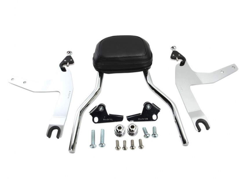 COBRA EXHAUST Short Quick Detachable Sissy Bar Kit – Chrome. Fits FX Softail 2006-2015 & Fatboy 2007-2017 with 200mm Rear Tyre.