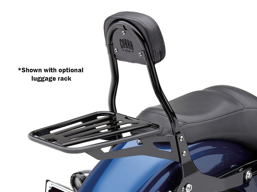 COBRA EXHAUST Short Quick Detachable Sissy Bar Kit – Black. Fits Dyna 2006-2017.