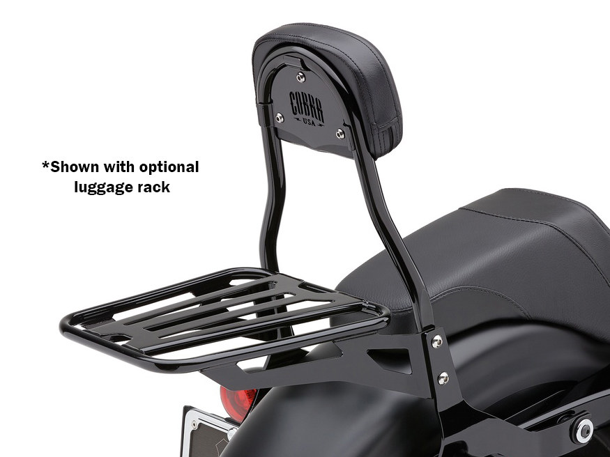 COBRA EXHAUST Short Quick Detachable Sissy Bar Kit – Black. Fits Sportster 2004-2021