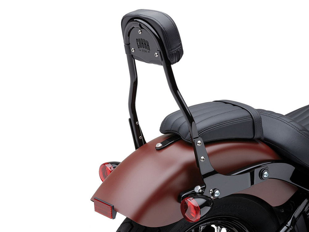 COBRA EXHAUST Short Quick Detachable Sissy Bar Kit – Black. Fits Deluxe, Heritage Classic, Softail Slim & Street Bob 2018up & Standard 2020up.
