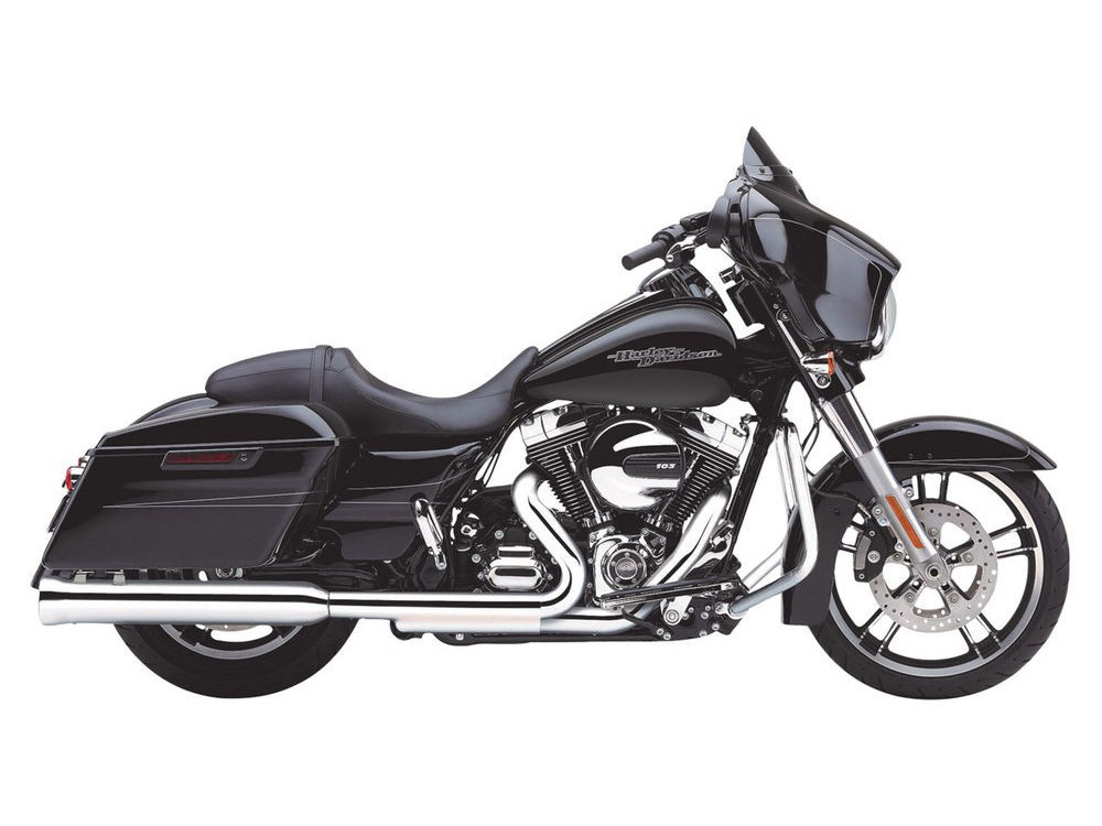 COBRA EXHAUST 4in. Neighbor Hater Slip-On Mufflers – Chrome. Fits Touring 1995-2016 & Trike 2017-2020.