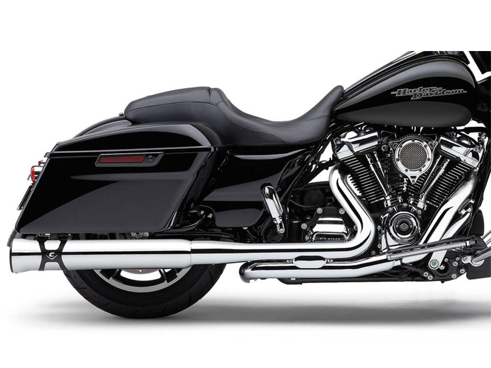 COBRA EXHAUST Pro Chamber Right Side Tuck & Under Headers – Chrome. Fits Touring 2017up.