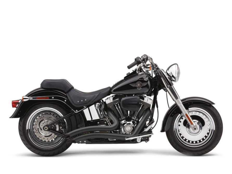 COBRA EXHAUST Speedster Short Swept Exhaust – Black. Fits Softail 1986-2017.