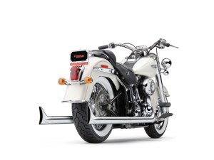 COBRA EXHAUST Bad Hombre True Dual Exhaust – Chrome with Chrome Classic Fishtail Tips. Fits Softail 1997-2006. COBRA EXHAUST Bad Hombre True Dual Exhaust – Chrome with Chrome Classic Fishtail Tips. Fits Softail 1997-2006.