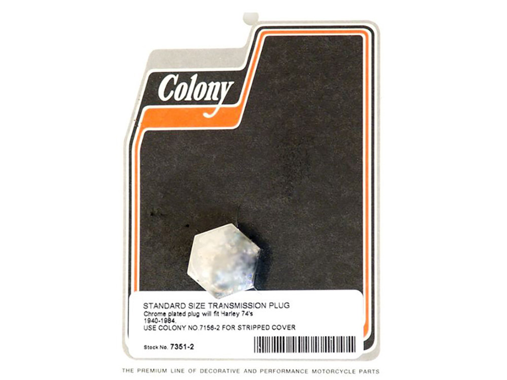 Plug; Trans 74 BT%2740-84 Std Size