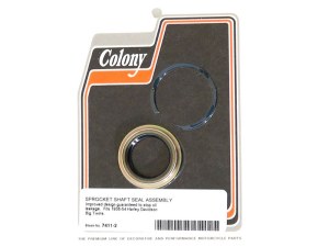 Colony Machine Sprocket Shaft Seal with Snap Ring. Fits Big Twins 1936-1954. Colony Machine Sprocket Shaft Seal with Snap Ring. Fits Big Twins 1936-1954.