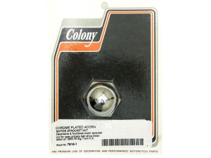 Colony Machine Acorn Engine Sprocket Nut. Fits Big Twin 1955-2005. Colony Machine Acorn Engine Sprocket Nut. Fits Big Twin 1955-2005.