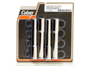 Colony Machine Lower Pushrod Covers – Chrome. Fits Pan & Shovel 1948- Early 1979. Colony Machine Lower Pushrod Covers – Chrome. Fits Pan & Shovel 1948- Early 1979.