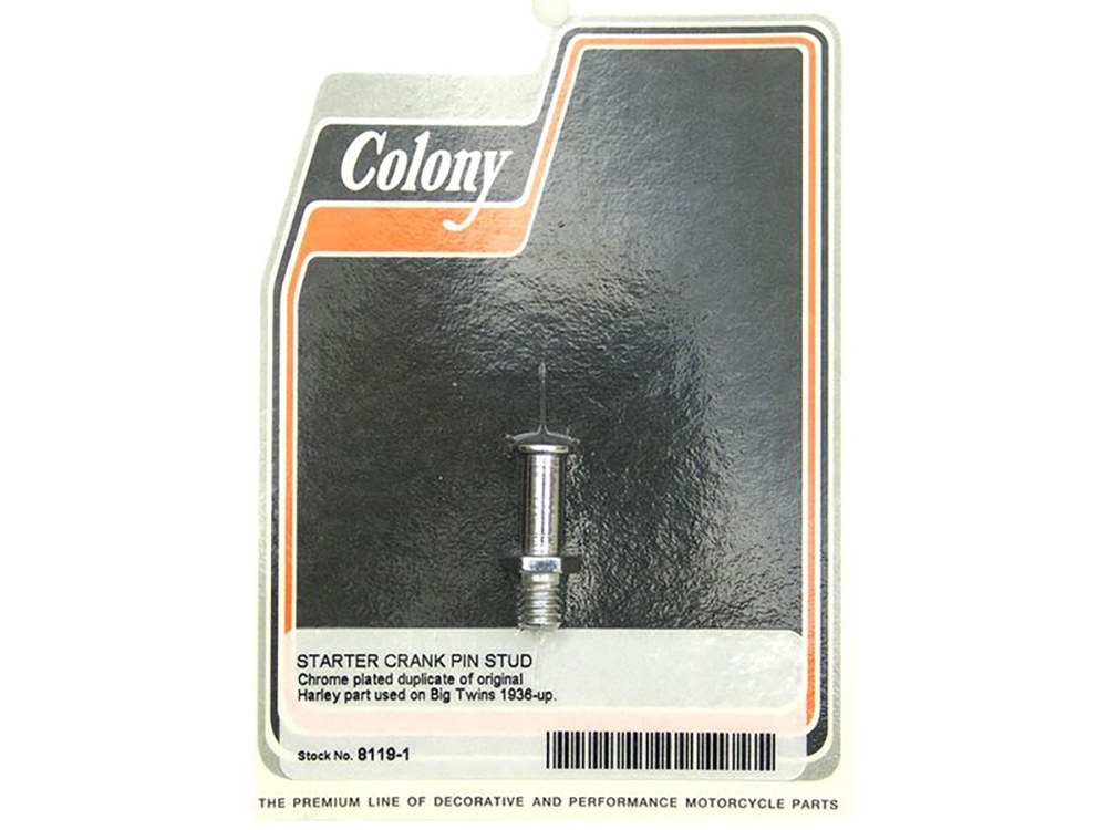 Colony Machine Kick Start Spring Stud – Chrome. Fits Big Twin 1936-1984.
