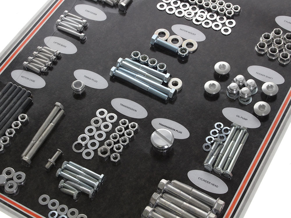 Colony Machine Complete Stock Hardware Kit – CAD Plated. Fits Big Twin 1979-1980 with Shovelhead  Engine