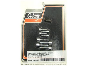 Colony Machine Handlebar Control Bolts – Chrome. Fits Big Twin & Sportster 1982-1995. Colony Machine Handlebar Control Bolts – Chrome. Fits Big Twin & Sportster 1982-1995.