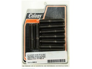 Colony Machine Cylinder Base Studs. Fits Big Twin 1930-1977 with 74ci / 1200cc Engine. Colony Machine Cylinder Base Studs. Fits Big Twin 1930-1977 with 74ci / 1200cc Engine.