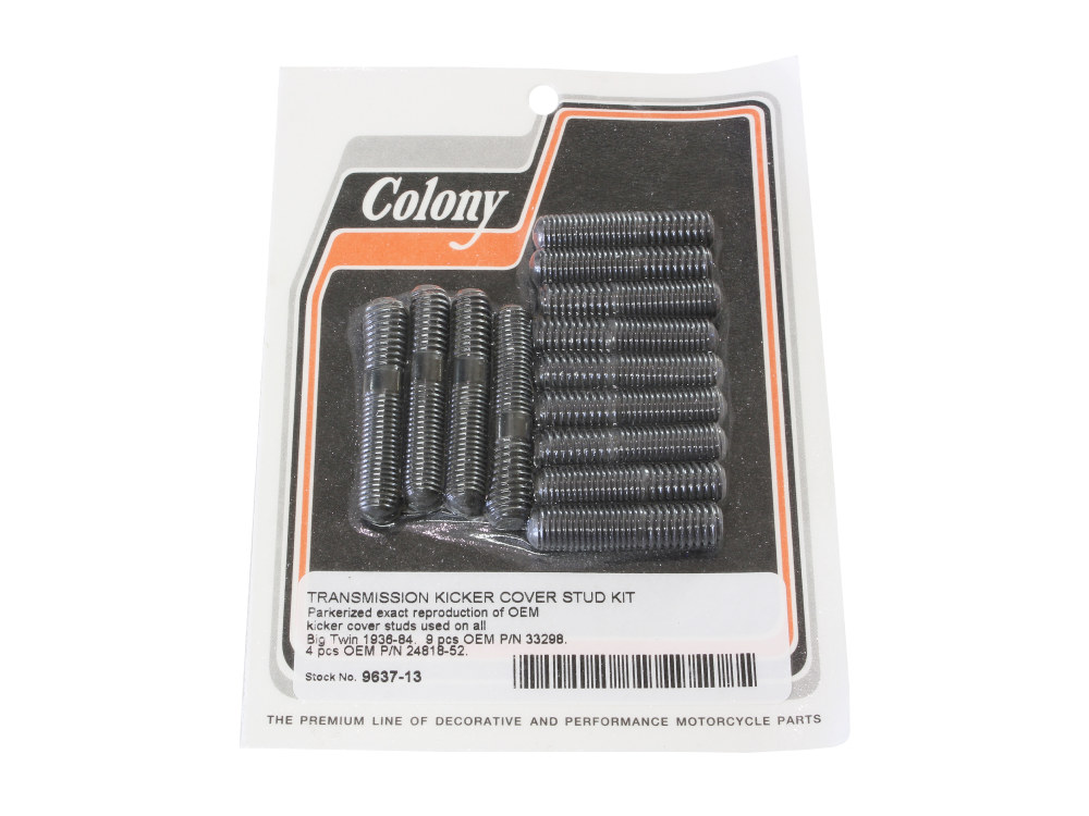 Colony Machine Kick Start Cover Stud Kit. Fits Big Twin 1936-1984.