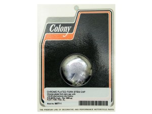 Colony Machine Fork Stem Cap. Fits Sportster, FXR, Dyna with Narrow Glide Front Ends & Heritage Softail 1986-2017. Colony Machine Fork Stem Cap. Fits Sportster, FXR, Dyna with Narrow Glide Front Ends & Heritage Softail 1986-2017.