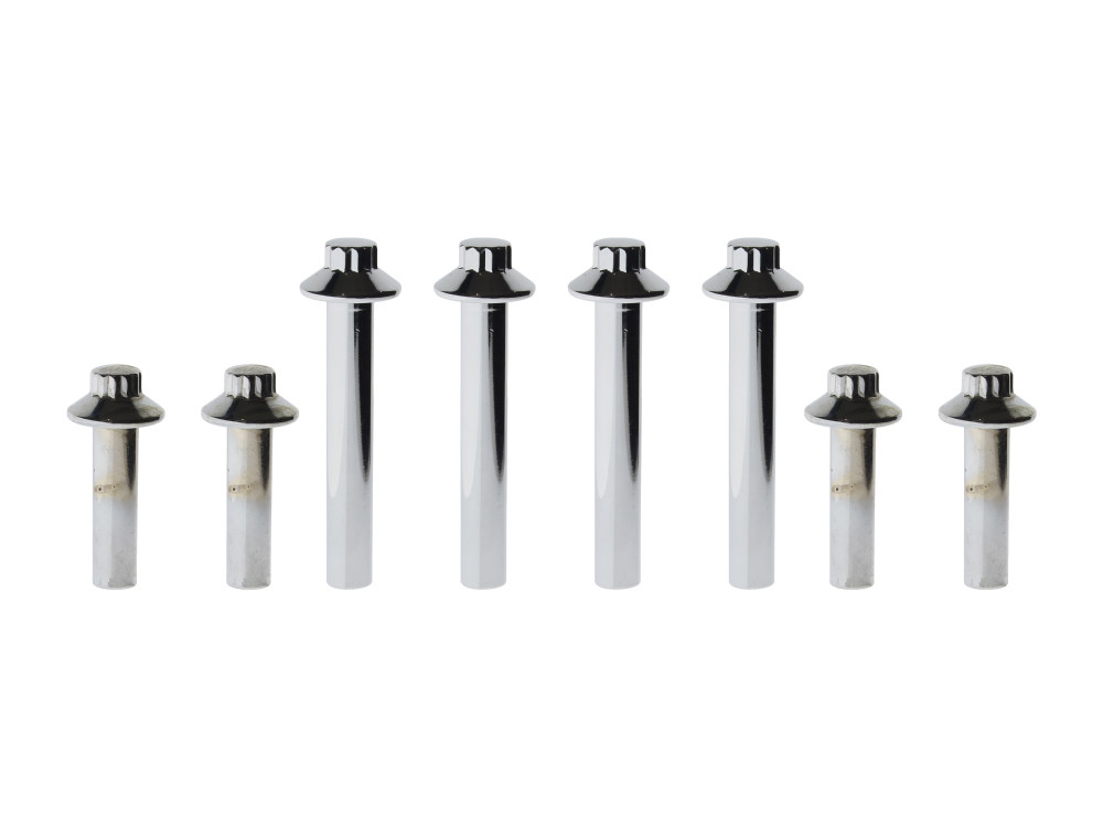 Colony Machine Head Bolts with Polished 12 Point – Chrome. Fits Big Twin 1992-2017 & Sportster 1993-2021.