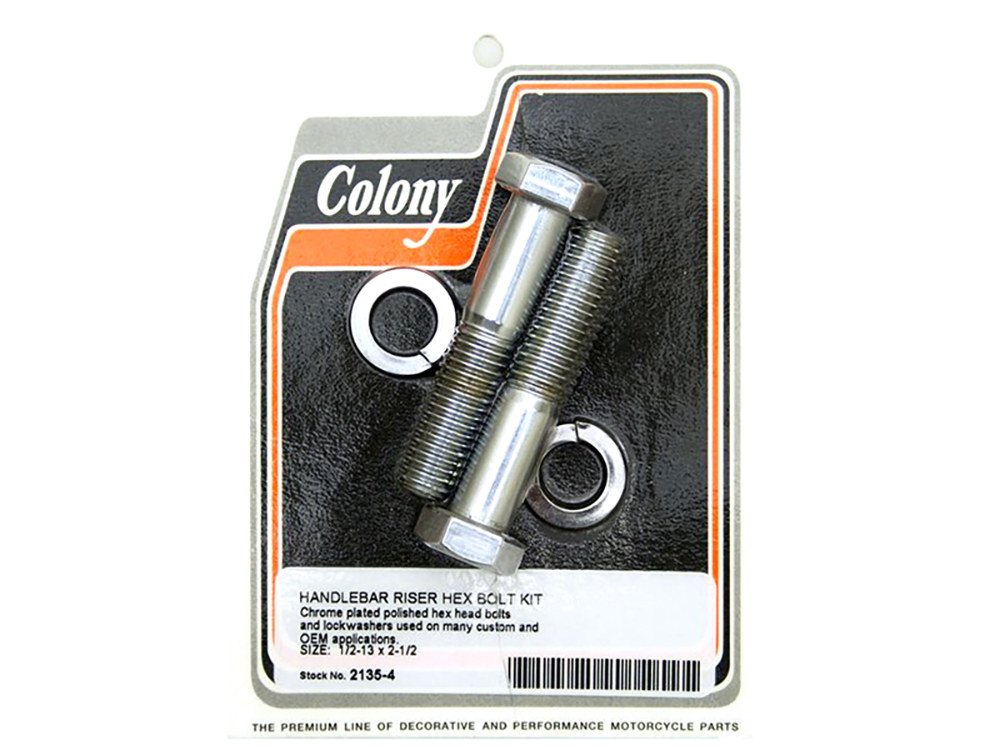 Riser Bolts; H/H 1/2-13 x 2-1/2