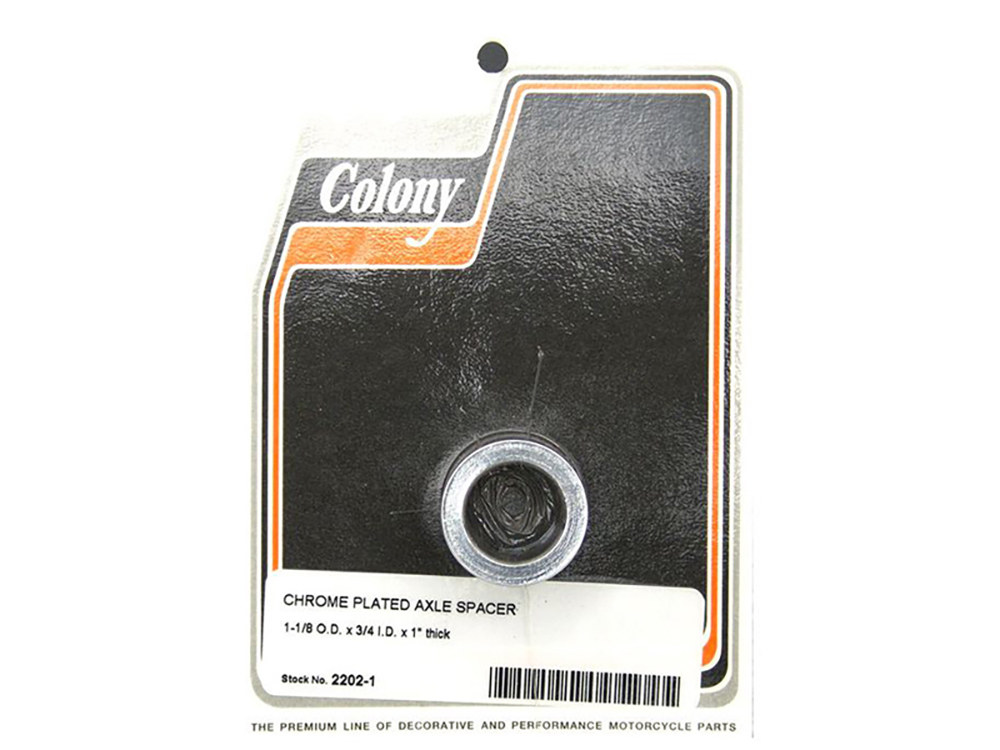 Colony Machine 1in. Thick x 3/4in. Inside Diameter Axle Spacer – Chrome.