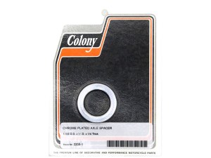 Colony Machine 1/4in. Thick x 1in. or 25mm Inside Diameter Axle Spacer – Chrome. Colony Machine 1/4in. Thick x 1in. or 25mm Inside Diameter Axle Spacer – Chrome.