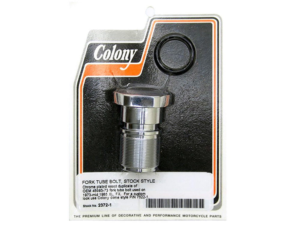 Colony Machine Fork Tube Bolt. Fits Narrow Glide 1973-1985.