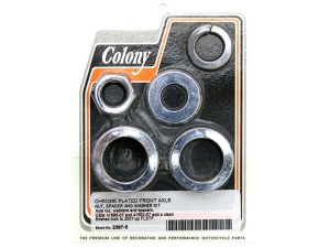 Colony Machine Front Axle Spacer Kit – Chrome. Fits Fat Boy 2007-2017 Colony Machine Front Axle Spacer Kit – Chrome. Fits Fat Boy 2007-2017