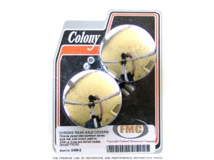 Colony Machine Rear Dome Style Axle Covers – Chrome. Fits Softail & Dyna 2008-2017. Colony Machine Rear Dome Style Axle Covers – Chrome. Fits Softail & Dyna 2008-2017.