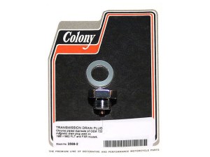 Colony Machine Transmission Drain Plug – Chrome. Fits Touring & FXR 1981-1994. Colony Machine Transmission Drain Plug – Chrome. Fits Touring & FXR 1981-1994.
