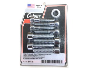 Colony Machine Allen Head Caliper Mount Bolt & Washer Kit – Chrome. Fits Front Softail 2008up & Dyna 2008-2017 Colony Machine Allen Head Caliper Mount Bolt & Washer Kit – Chrome. Fits Front Softail 2008up & Dyna 2008-2017