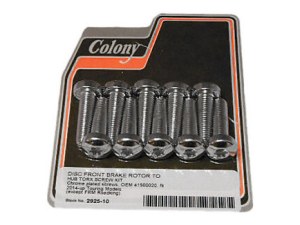 Colony Machine Front Disc Rotor Bolts – Pack of 10. Fits Touring 2014up with Traditional Hub Mount Discs. Colony Machine Front Disc Rotor Bolts – Pack of 10. Fits Touring 2014up with Traditional Hub Mount Discs.