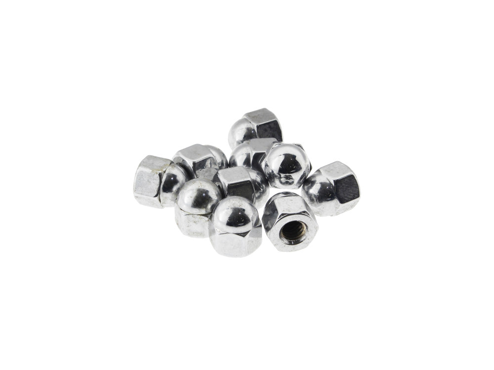 Colony Machine 12-24 UNF Acorn Nut – Chrome – Pack of 10
