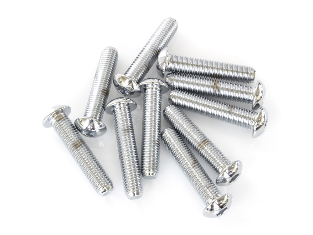 Colony Machine 5/16-24 x 1-1/2in. UNF Button Head Allen Bolts – Chrome. Pack 10.