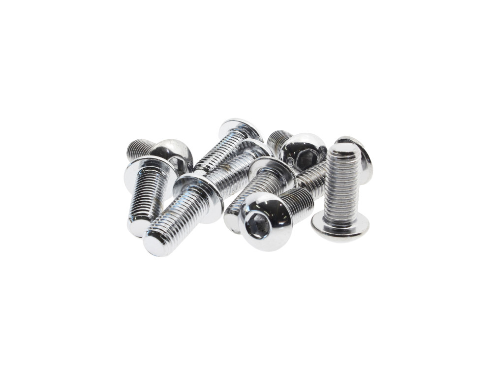 Colony Machine 5/16-24 x 3/4in. UNF Button Head Allen Bolts – Chrome. Pack 10.