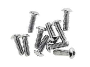 Colony Machine 1/4-20 x 3/4in. UNC Button Head Allen Bolts – Chrome. Pack 10. Colony Machine 1/4-20 x 3/4in. UNC Button Head Allen Bolts – Chrome. Pack 10.