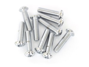 Colony Machine 5/16-18 x 1-1/4in. UNC Button Head Allen Bolts – Chrome. Pack 10. Colony Machine 5/16-18 x 1-1/4in. UNC Button Head Allen Bolts – Chrome. Pack 10.