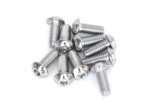 Colony Machine 5/16-18 x 3/4in. UNC Button Head Allen Bolts – Chrome. Pack 10. Colony Machine 5/16-18 x 3/4in. UNC Button Head Allen Bolts – Chrome. Pack 10.