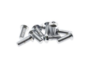 Colony Machine 3/8-16 x 1in. UNC Button Head Allen Bolts – Chrome. Pack 10. Colony Machine 3/8-16 x 1in. UNC Button Head Allen Bolts – Chrome. Pack 10.