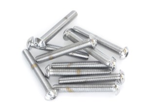 Colony Machine 1/4-28 x 1-3/4in. UNF Button Head Allen Bolts – Chrome. Pack 10. Colony Machine 1/4-28 x 1-3/4in. UNF Button Head Allen Bolts – Chrome. Pack 10.