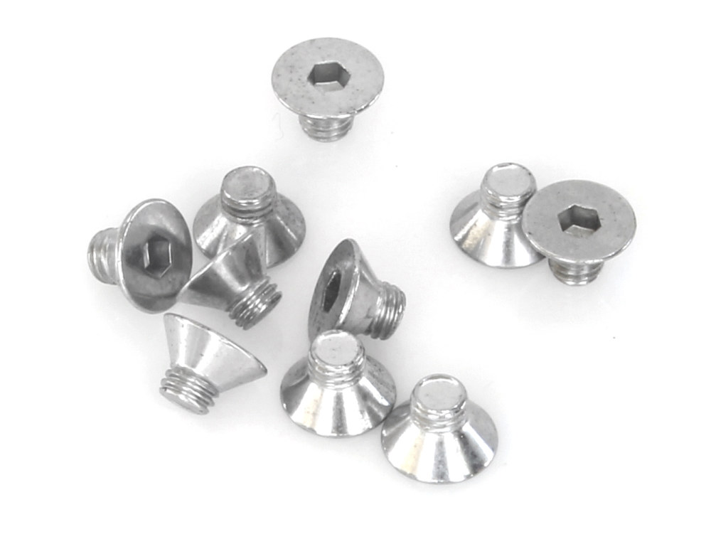 Colony Machine 10-32 x 1/4in. UNF Flat Head Allen Bolt – Chrome. Pack 10.