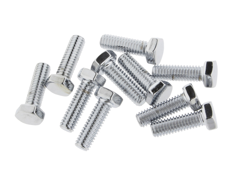Colony Machine 5/16-18 x 1in. UNC Hex Head Bolts – Chrome. Pack 10.