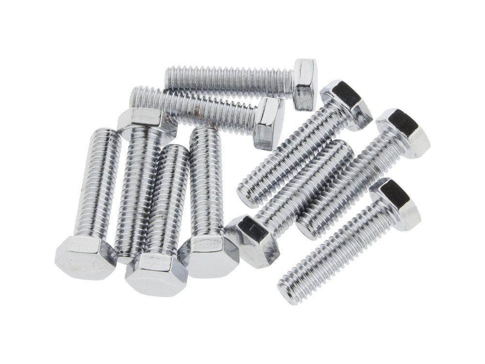 Colony Machine 5/16-18 x 1-1/4in. UNC Hex Head Bolts – Chrome. Pack 10.